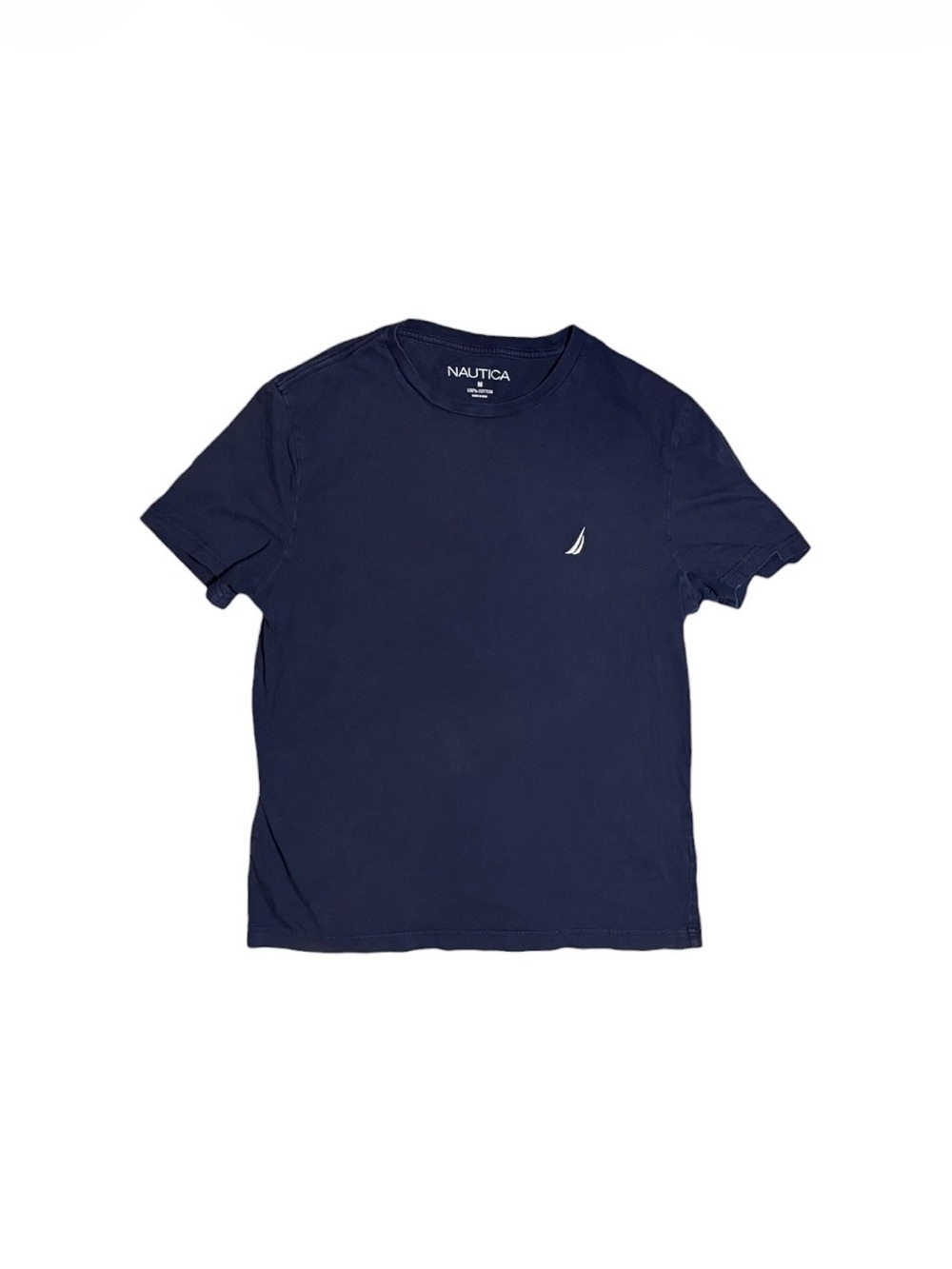 Nautica Men's Navy Short Sleeve Crew Tee with Embroidered Logo